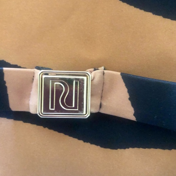 RIVER ISLAND RESORT Bow Halter Animal Print One Piece Swimsuit Size 14 - Picture 7 of 9